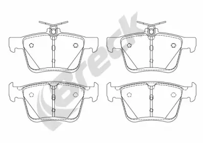 Комплект тормозных колодок, дисковый тормоз BRECK купить